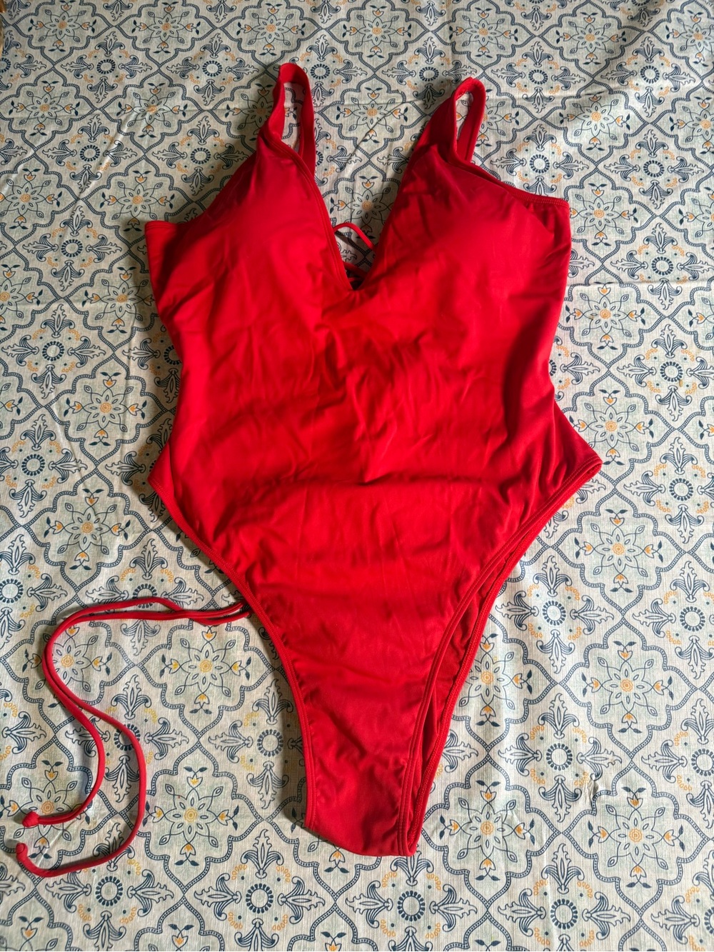 TA3 NWOT 2X Regular-Long Red One-Piece Swimsuit